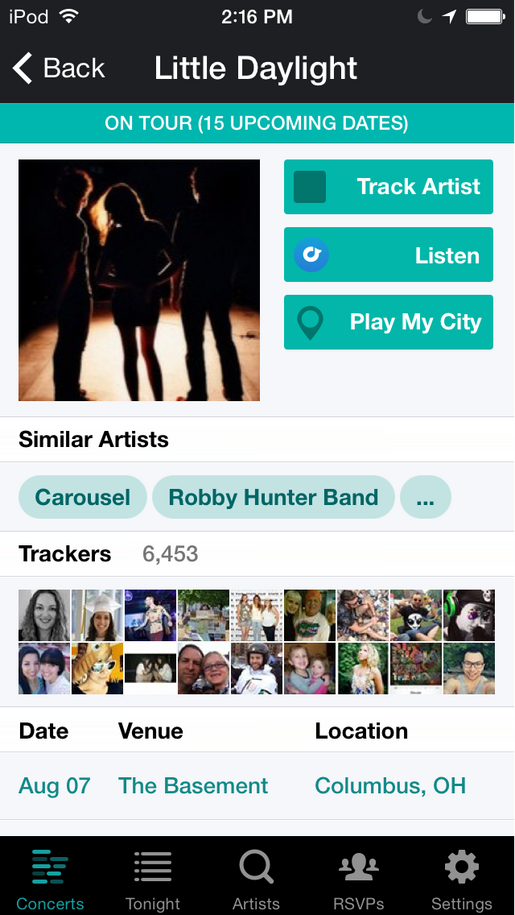 Bandsintown iPhone App - Event