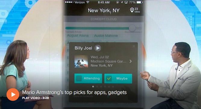 "Mario Armstrong's top picks for apps, gadgets" The Today Show